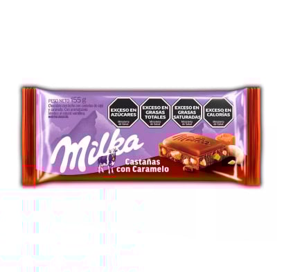 Tableta de Chocolate Milka Castañas 155 g