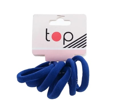 Gomitas para el Pelo Top Azul 6 Unidades