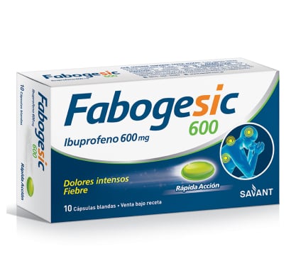 Fabogesic 600 mg 10 Cápsulas Blandas de Rápida Acción