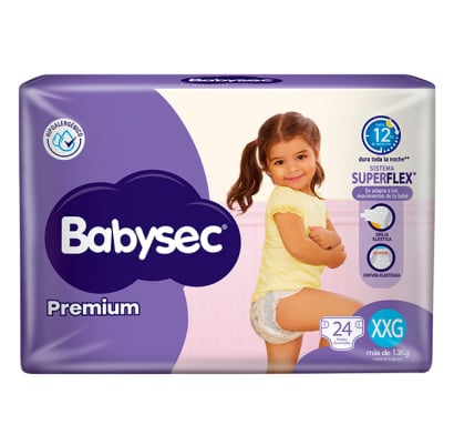 Pañales Babysec Premium XXG 24 Unidades