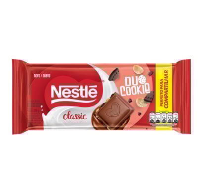 Tableta de Chocolate Nestlé Classic Duo Cookie 150 g