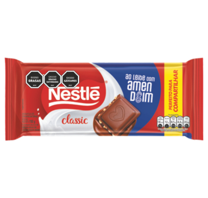 Tableta de Chocolate Nestlé Classic Amendoim 150 g