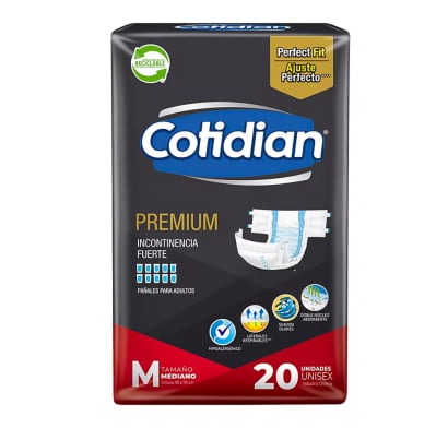 Pañales para Adultos Cotidian Premium Talle M 20 Unidades