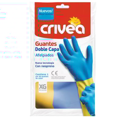 Guantes de Limpieza Crivea Doble Capa Talle XG