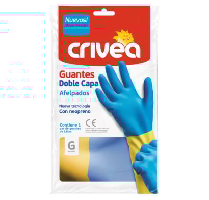 Guantes de Limpieza Crivea Doble Capa Talle G