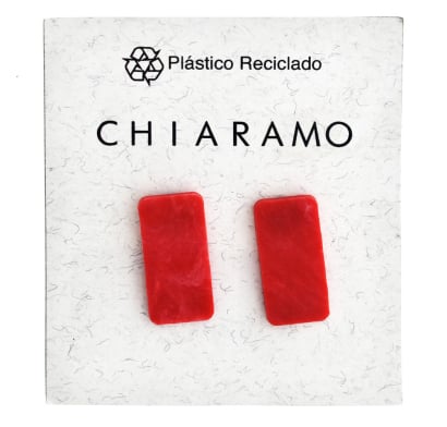 Caravanas Chiaramo Cuadro Rojo