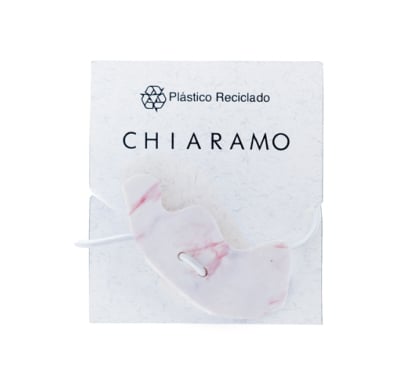 Gomita para el Pelo Chiaramo Wave Blanco y Rosa 1 Unidad