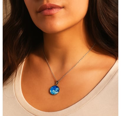 Collar Chiaramo Circulo Azul