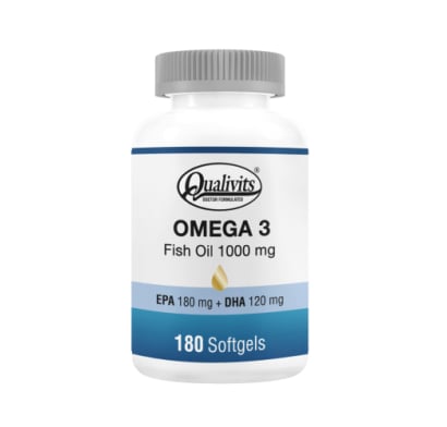 Omega 3 Qualivits Fish Oil 1000 mg 180 Cápsulas