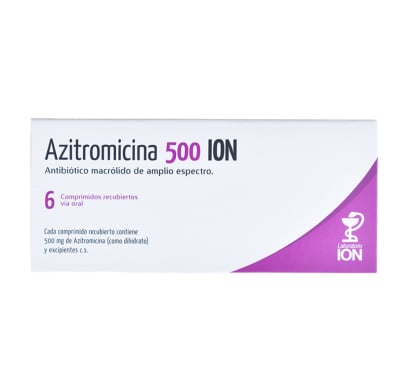 Azitromicina 500 mg 6 Comprimidos Recubiertos