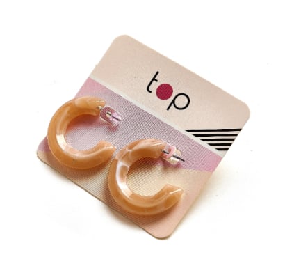 Caravanas Top Símil Marmol