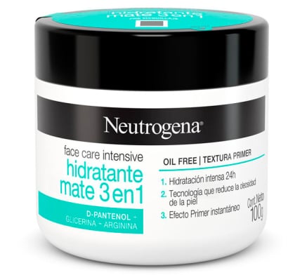 Crema Neutrógena Hidratante Matte 3 en 1 100 g