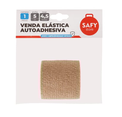 Venda Elástica Autoadhesiva Safy 5 cm x 4.5 m Beige