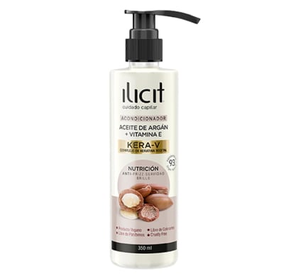 Acondicionador Ilicit Aceite de Argán + Vitamina E Kera-V Nutrición 350 ml