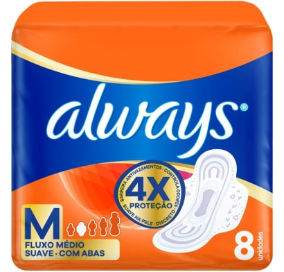 Toallitas Femeninas Always Maxi Diurna con Alas M 8 Unidades