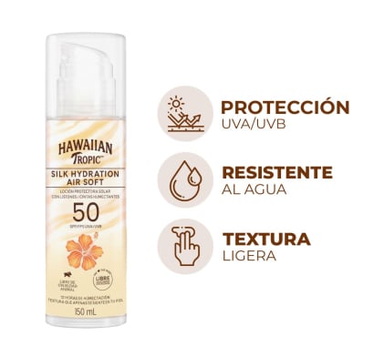Protector Solar Hawaiian Tropic Air Soft FPS50 150 ml