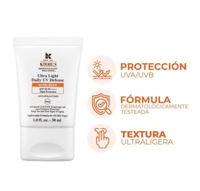 Protector Solar Rostro Kiehl's SPF50 Hidratante con Acabado Mate Dermatologist Solutions