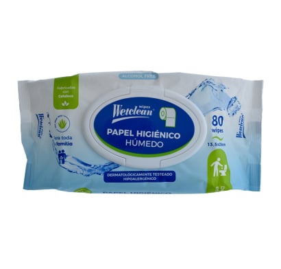 Papel Higiénico Húmedo Wetclean 80 Unidades