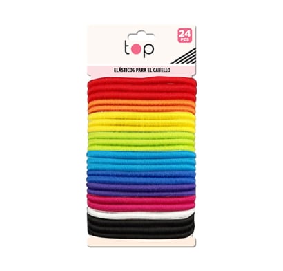 Gomitas para el Pelo Top Finas Varios Colores 24 Unidades