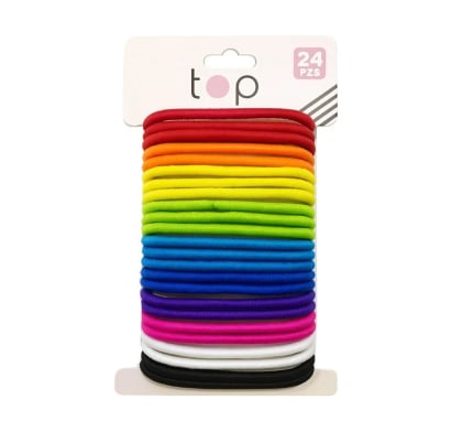Gomitas para el Pelo Top Finas Varios Colores 24 Unidades