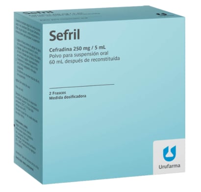 Sefril 250 mg Suspensión 120 ml