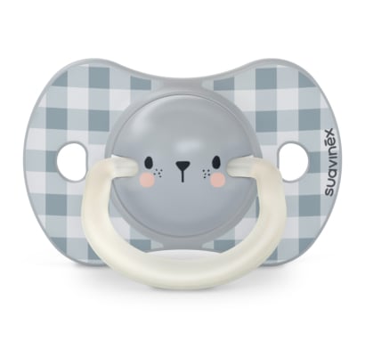 Chupete Fisiológico Suavinex SX PRO Silicona Nocturno 6 a 18 Meses Azul 2 Unidades