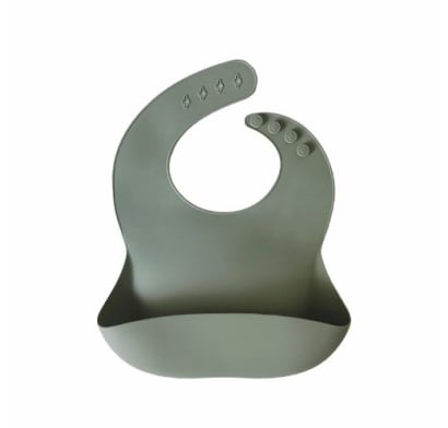 Babero Storki de Silicona Ajustable Verde