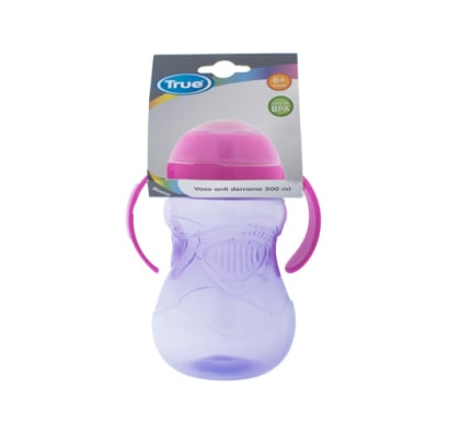 Vaso True Totty con Asas Violeta +6 Meses 275 ml