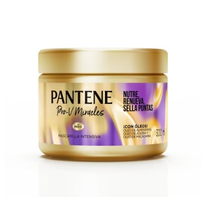 Mascarilla Capilar Pantene Pro-V Miracles Nutre Renueva y Sella Puntas 300 ml
