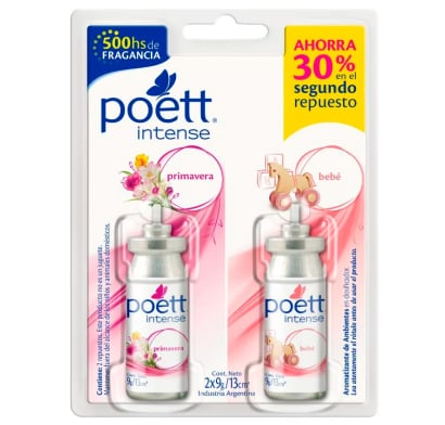 Repuesto de Aromatizante Poett Intense Primavera + Solo Para Ti