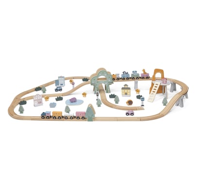 Juguete Polar B Pista de Tren en Madera 90 Piezas