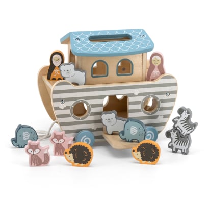 Juguete Polar B Tiracuerda Arca de Noé Encastre y Arrastre