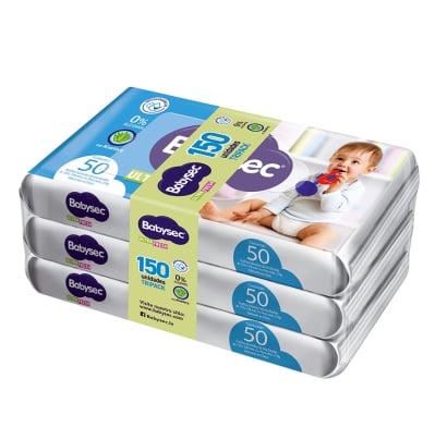 Toallitas Húmedas Babysec Ultra 150 Unidades