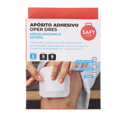 Apósitos Adhesivos Safy 9 x 5 cm 5 Unidades