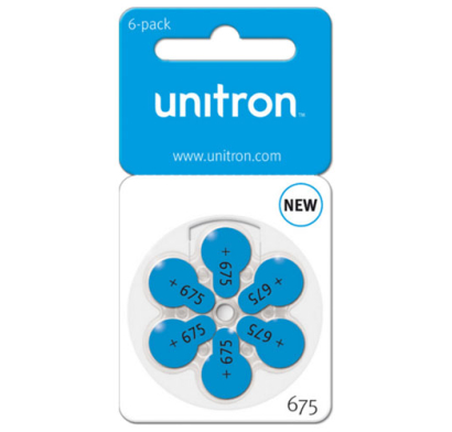Pilas Unitron para Audífonos Tipo 675