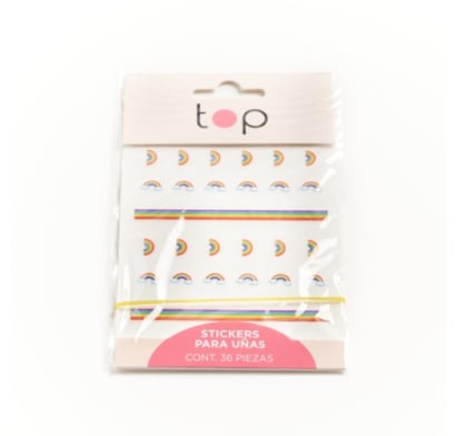 Stickers para Uñas Top Arcoíris 36 Unidades