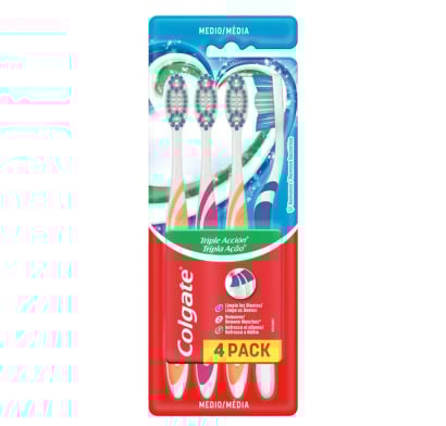 Cepillo de Dientes Colgate Triple Acción Pack 4 Unidades