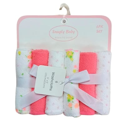 Set 6 Babitas Akas Fucsia y Blanco