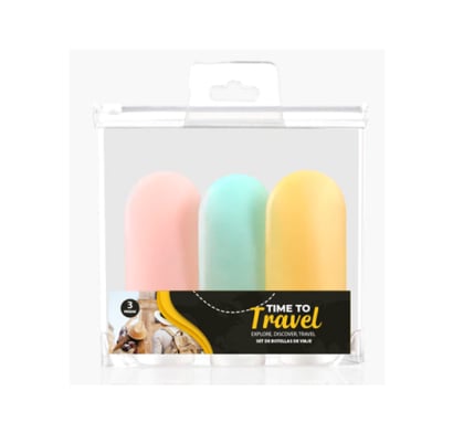 Set de Botellas Travel Colores 3 Unidades