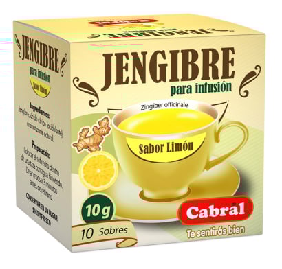TE JENGIBRE CON LIMON CABRAL 10 SAQUITOS