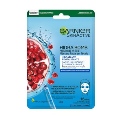 MASCARILLA EN TELA GARNIER SKIN ACTIVE GRANADA X 1 U