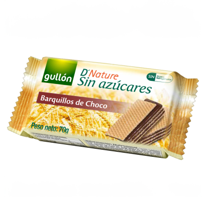 Galletas Gullon Wafer de Chocolate sin Azúcar 60 g