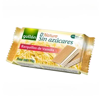 Galletas Gullon Wafer de Vainilla sin Azúcar 60 g