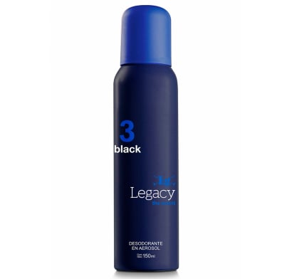 Desodorante en Aerosol Legacy N°3 Negro 150 ml