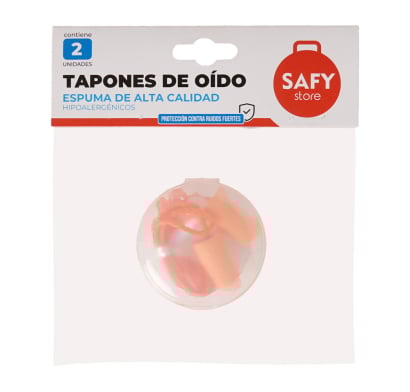 Tapones de Oído Safy Espuma 2 Unidades