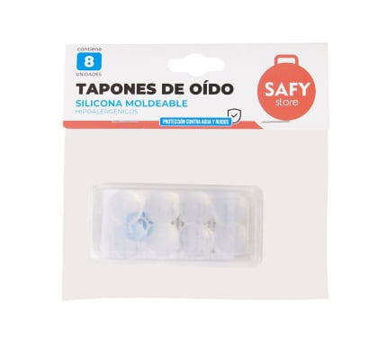 Tapones de Oído Safy Silicona 8 Unidades