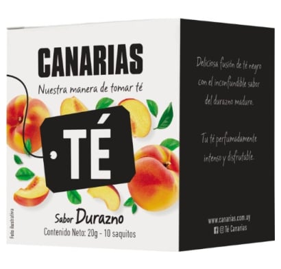 Té Negro Canarias Durazno 10 Saquitos