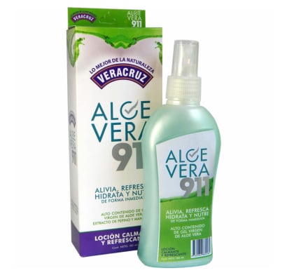 Loción Calmante Post Solar Aloe Vera 911 para Emergencías 185 ml