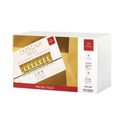 Pack Crescina Re-Growth Woman 500 20 Unidades + Shampoo 200 ml