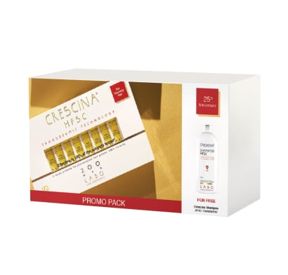 Pack Crescina Re-Growth Man 200 20 Unidades + Shampoo 200 ml
